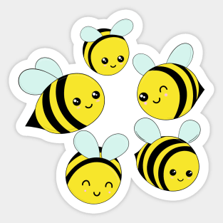 Chibi Bees Sticker